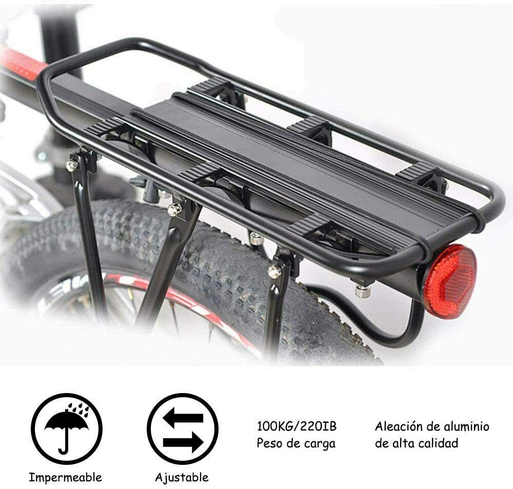 KMT Transportin Bicicleta Porta equipajes Trasero Parrilla Bici Soporte Aluminio