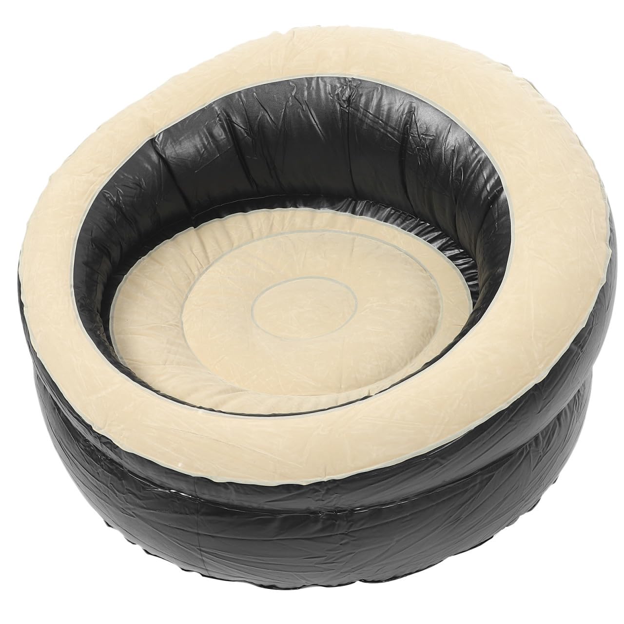 Sofa Gonfiabile Pieghevole in PVC Argento per Ufficio e Auto