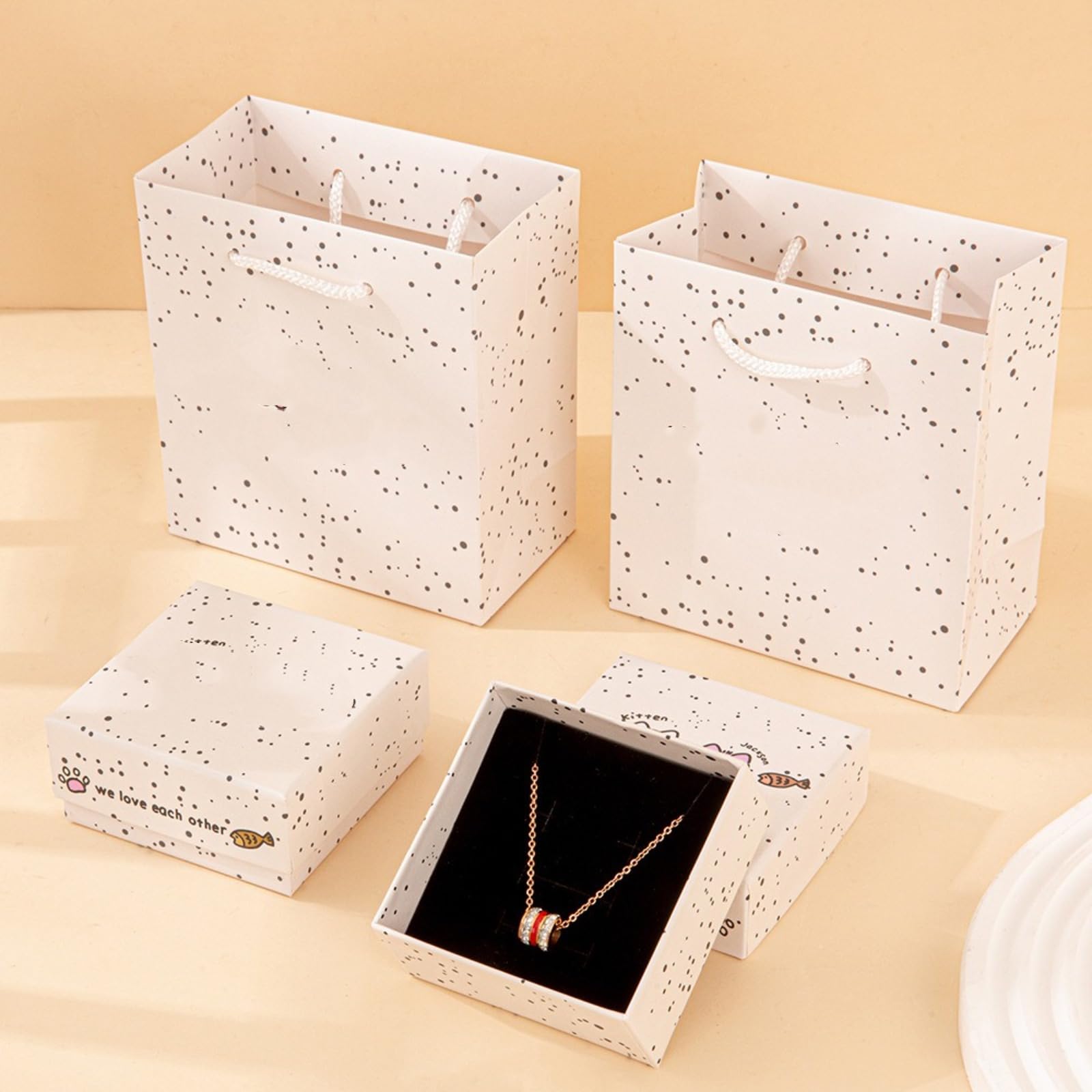 QZYANXHCT Cartoon Jewelry Gift Necklace Ring Bracelet Box