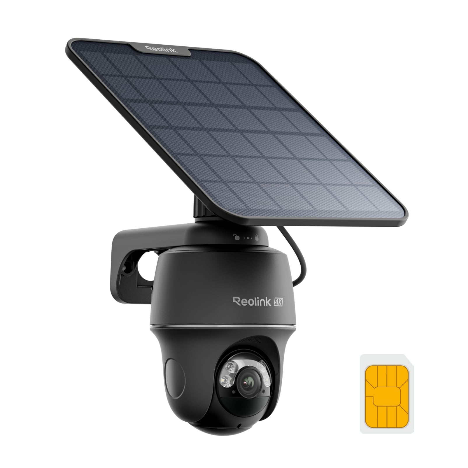 Reolink 4K 3G/4G LTE Überwachungskamera mit SIM Karte, Lokaler Speicher | 360° PT Auto-Tracking, Solar Kamera Outdoor mit 8MP Farbnachtsicht, KI Erkennung, Go PT Ultra(Grau)+6W Solarpanel
