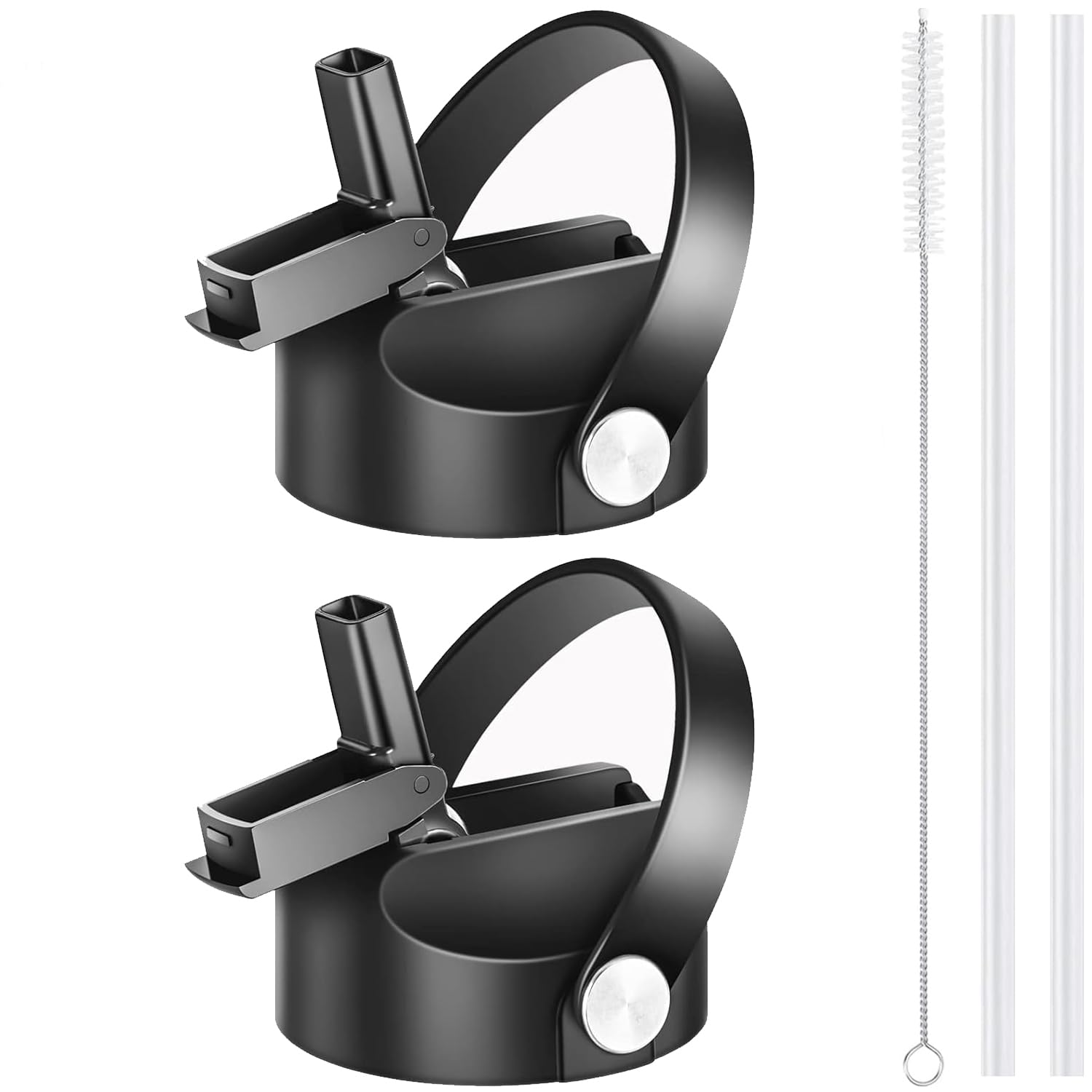 SENDESTAR Straw Lid for Hydroflask Wide Mouth Water Bottle with 12,16,18,20,24,32,40,64 oz, Auto Flip Straw Top Cap fit Most Wide Mouth Bottles,