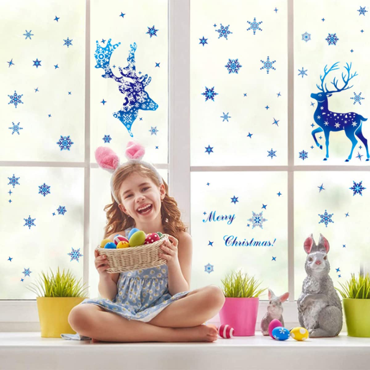 Amazon.co.jp: Lanito クリスマス ステッカー クリスマスの静電気