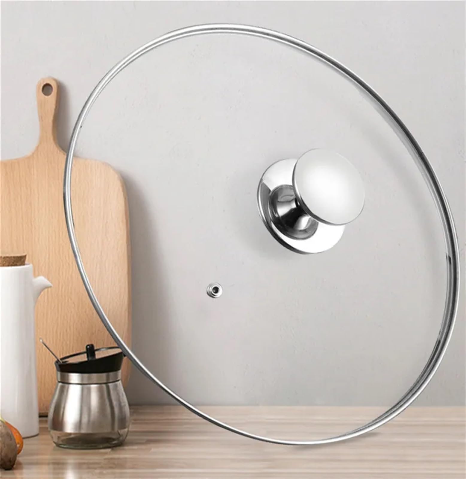 Tapa Sarten Universal Tapa de sartén olla wok acero inoxidable cocina estufa(40cm)