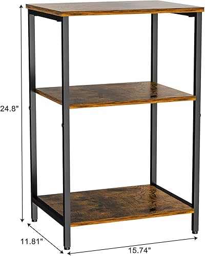 Miniatura 33 de X-cosrack Mesa auxiliar, mesa auxiliar pequeña con almacenamiento, almacenamiento de discos de vinilo, mesita de noche para sala de estar,