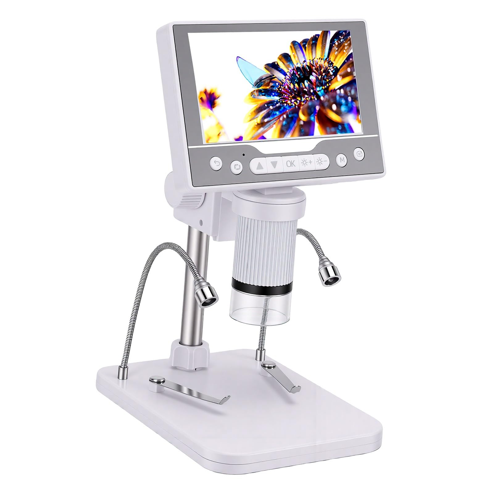 Fabater 5-Zoll-LCD-Digitalmikroskop 1080P HD mit 1000-facher Vergrößerung für die PCB- und Münzanalyse, Tragbar