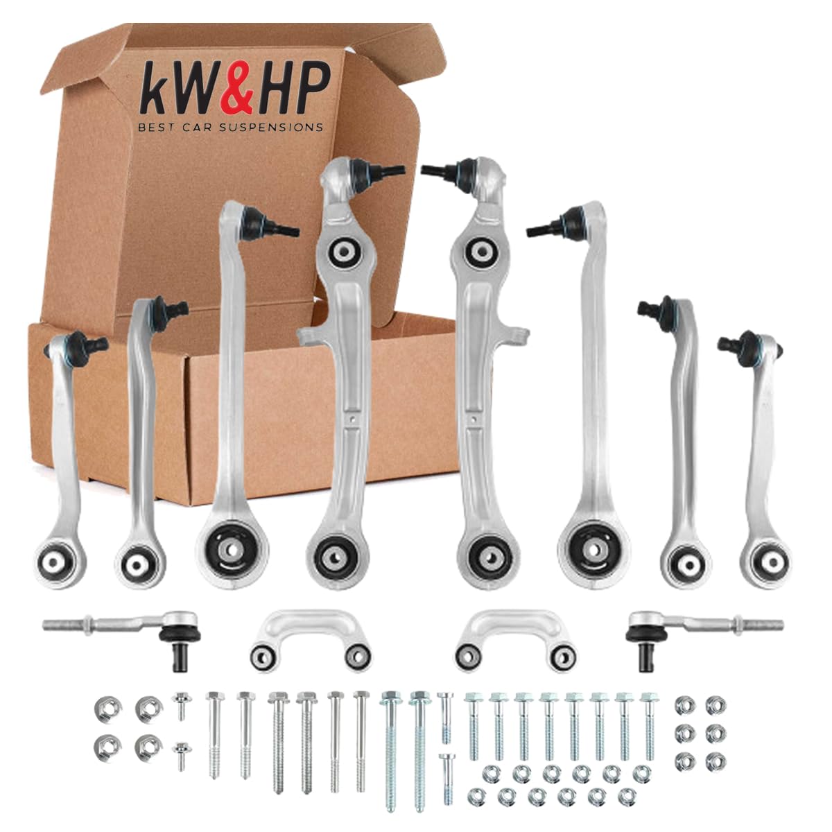 KIT 12PZ BRACCI BRACCETTI SOSPENSIONE ANTERIORI COMPATIBILE CON A6 4F C6 AVANT ALLROAD 2005>