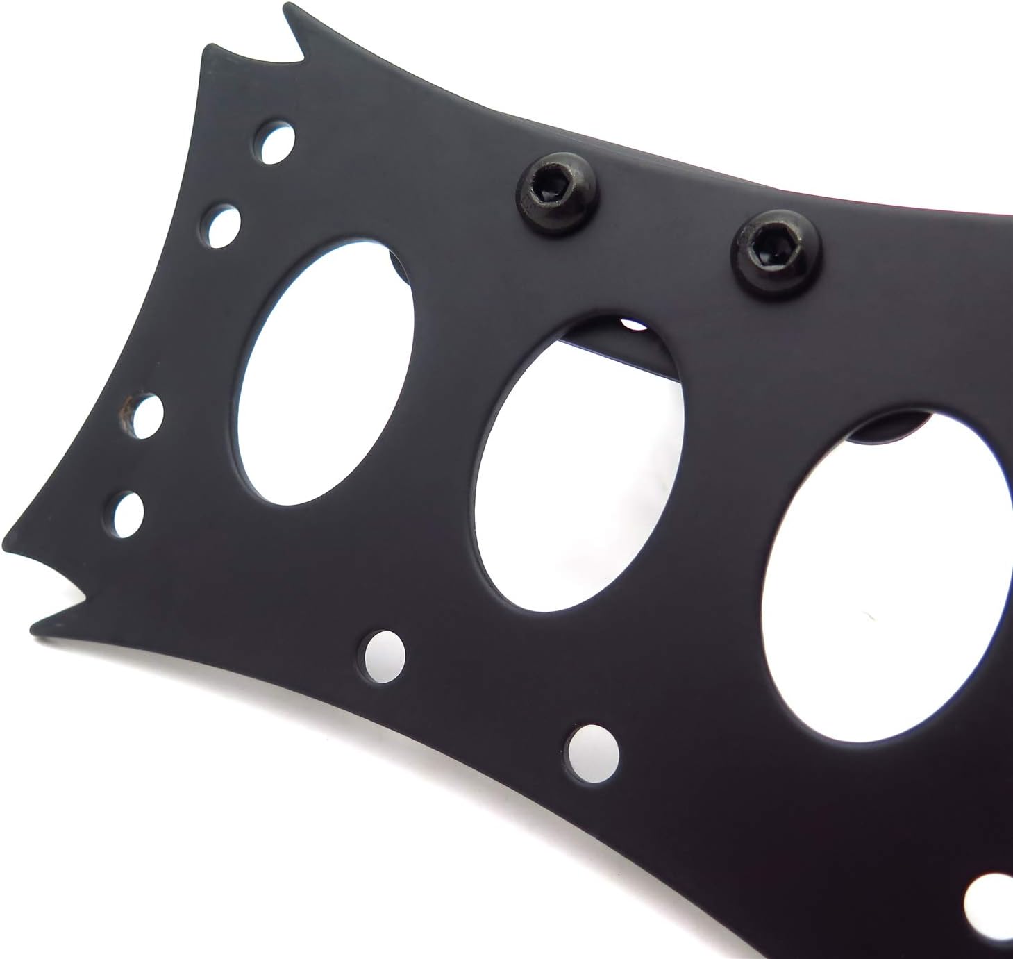 SMT-Black Horizontal Side Mount 7 3/10" x 4 4/5" License Plate Bracket Compatible With Harley Bobber Chopper Custom Suzuki Kawasaki Yamaha [B019GITXMM]