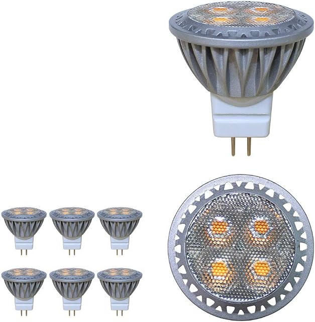 BAOMING MR11 LED Bulb GU4 Spot Light 3W 12 Volts Super Bright Equal to 35W Halogen Bulb 280lm 30° Beam Angle 6000K Cool White Pack of 6 Units