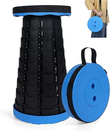 Taburete plegable mejorado, silla plegable con bloqueo de interruptor, taburete de camping plegable plegable con capacidad de carga de 400 libras,