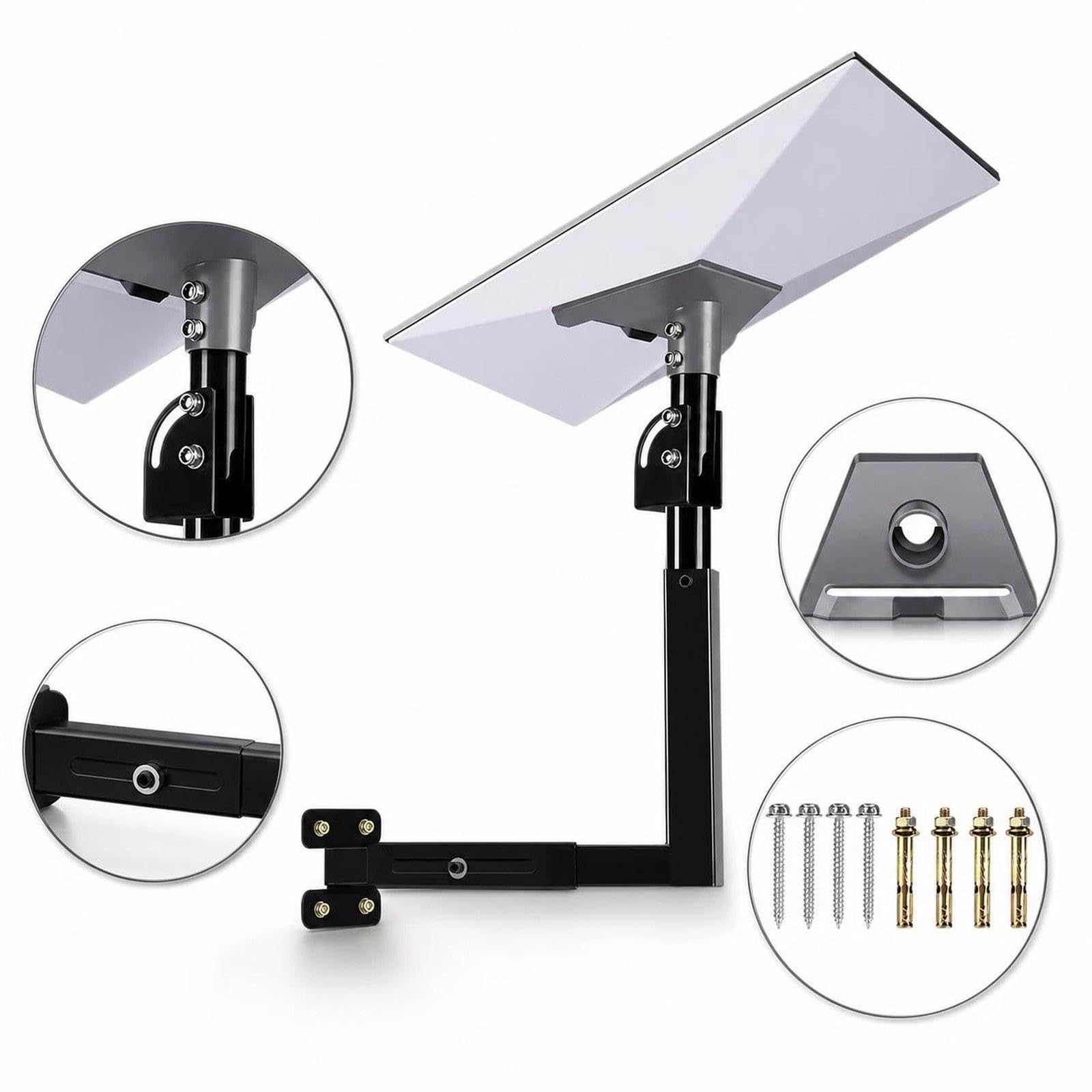 Qianly Kit di Montaggio a Parete, con Viti, Professionale, Robusto, con Braccio Telescopico, Supporti a Parete Regolabili per Parabole