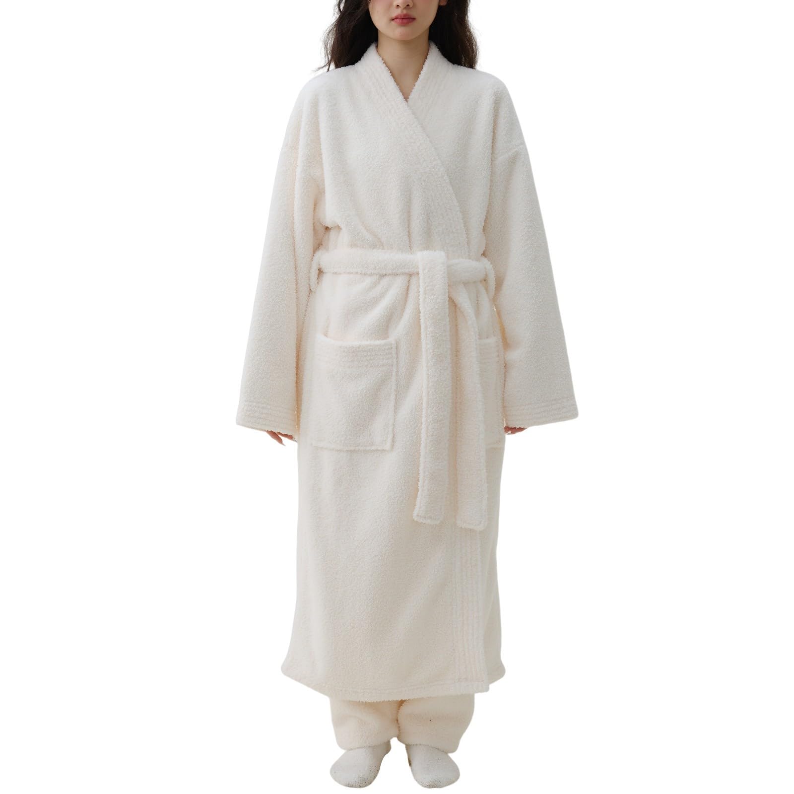 Generico Donna Accappatoio in Microfibra Spugna Velluto bambù Cotone Microfibra Vestaglia Idee Regalo per Lei Vestaglia Donna Invernale