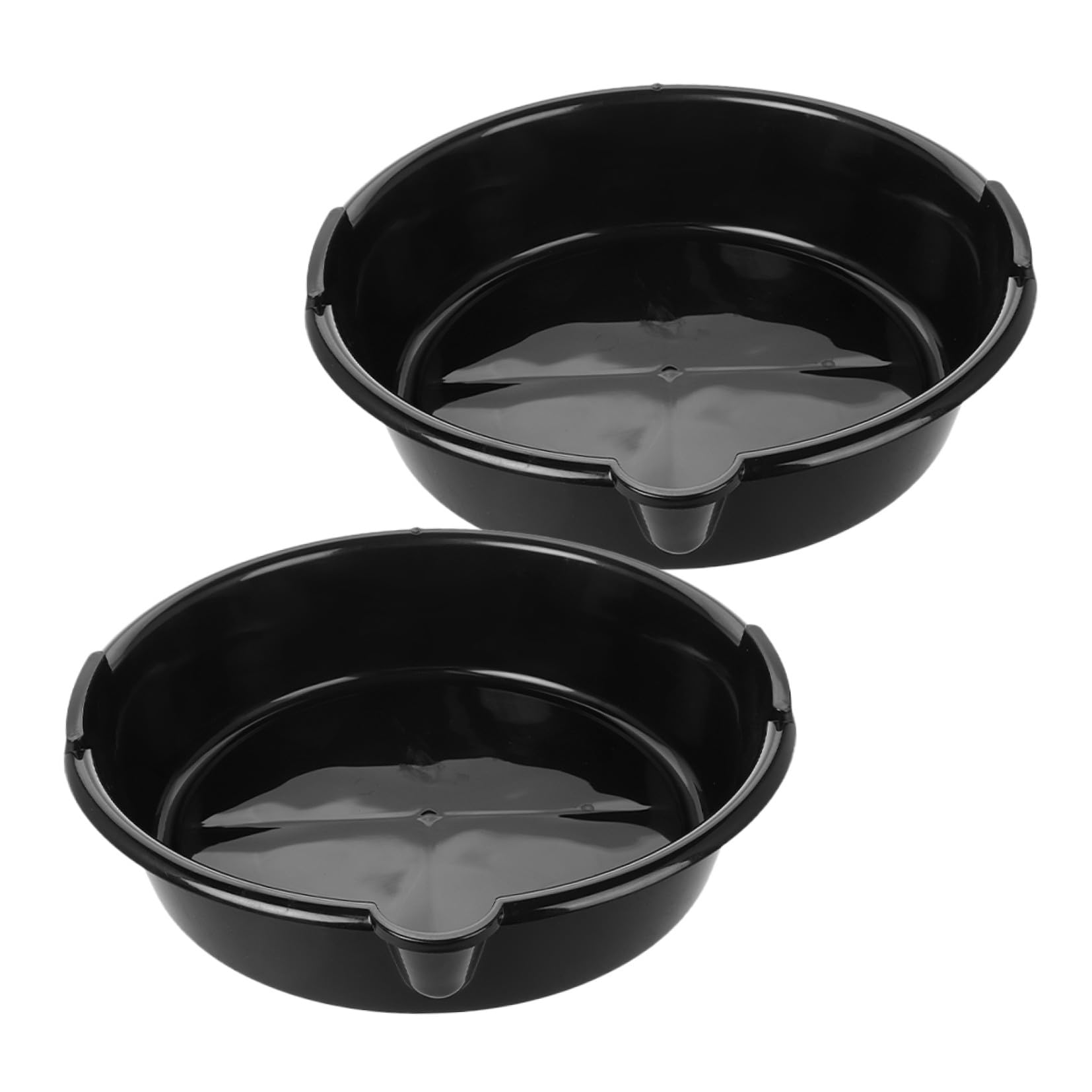 ABOOFAN Lot de 2 Bacs de Vidange D’Huile en Plastique Noir, Anti-éclaboussures, Faciles à Nettoyer, pour Entretien Automobile et Collecte de Fluides