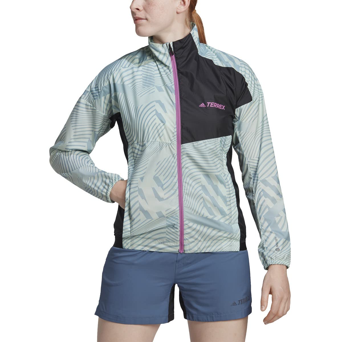 adidas outdoor Women's Terrex Trail Running Wind Jacket Printed