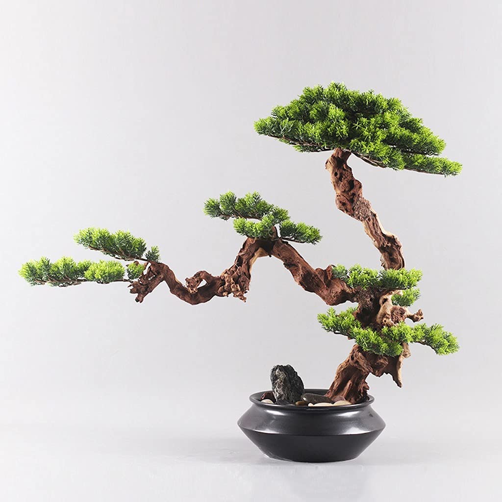HASMI Schreibtisch deko Neue chinesische Innenwohnung Dekorationen Simulation Desktop Dekorationen Desktop Grüne Pflanzen Dekorationen Handwerk Zubehör Decoración del hogar