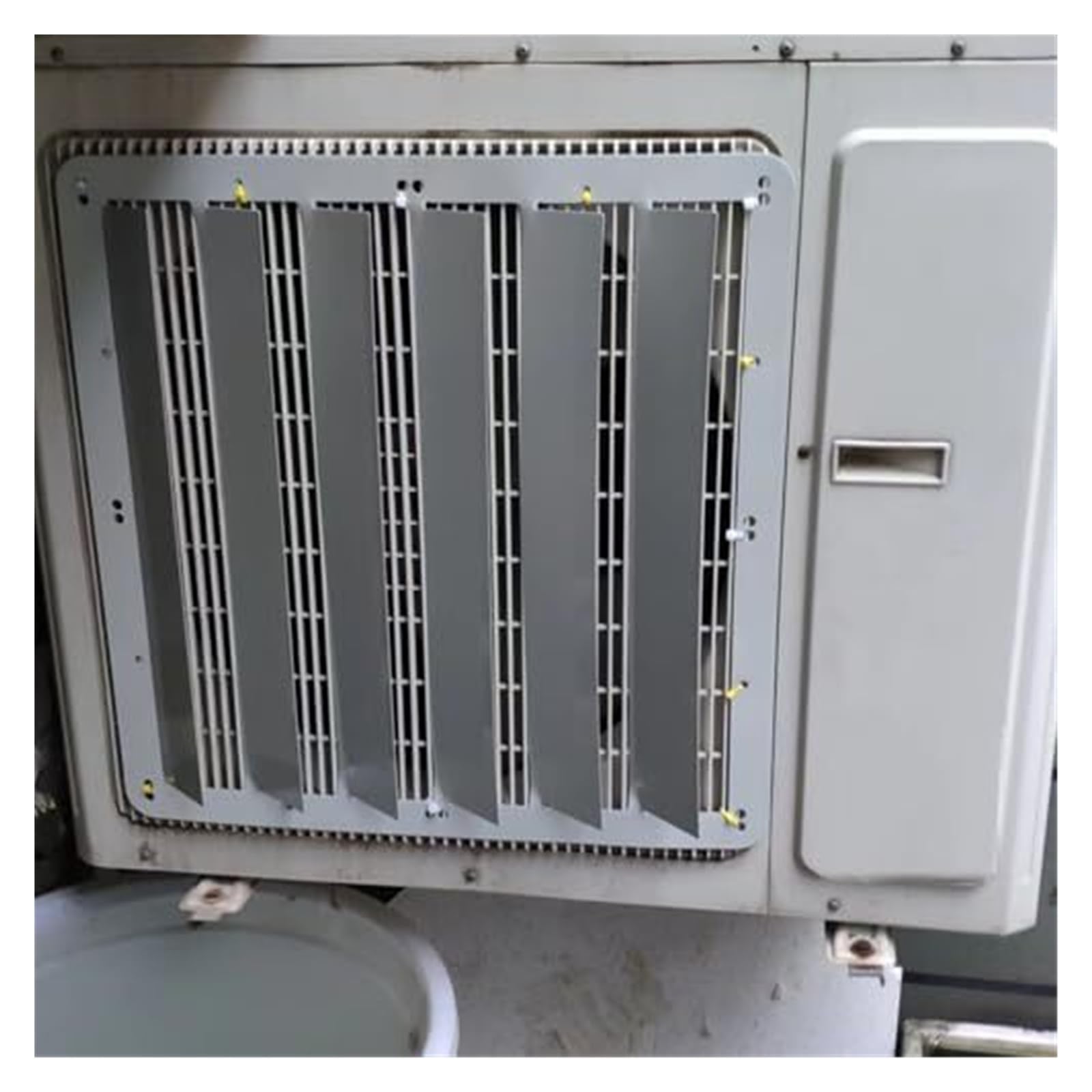 Lyvqzpwlr Square Ac Wind Guide, Stainless Steel Ac Outdoor Unit Wind Deflector, Multiple Sizes(,45X 45Cm)