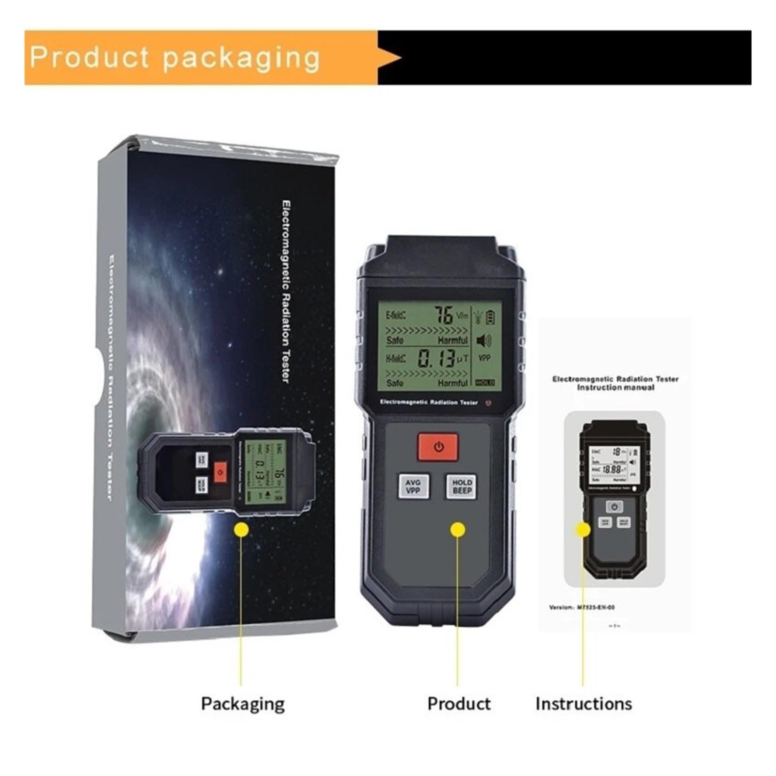 ET825 ręczny cyfrowy Tester promieniowania elektromagnetycznego elektryczny miernik pola magnetycznego EMF do domowego telefonu komórkowego elektroniczny Dla domu