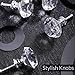 NVTED Cabinet Knobs Drawer Pulls, Diamond Shape Crystal Glass Drawer Cabinet Pull Knob Handle Kitchen Door Wardrobe Hardware (10)