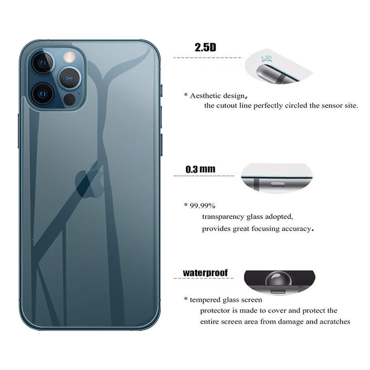 GEEMEE – 2 Vetri Temperati Per IPhone 12 Pro Max – Durezza 9H, Copertura Totale, Anti-graffio, Senza Bolle – Protezione Trasparente Per Schermo Da 6,7 Pollici
