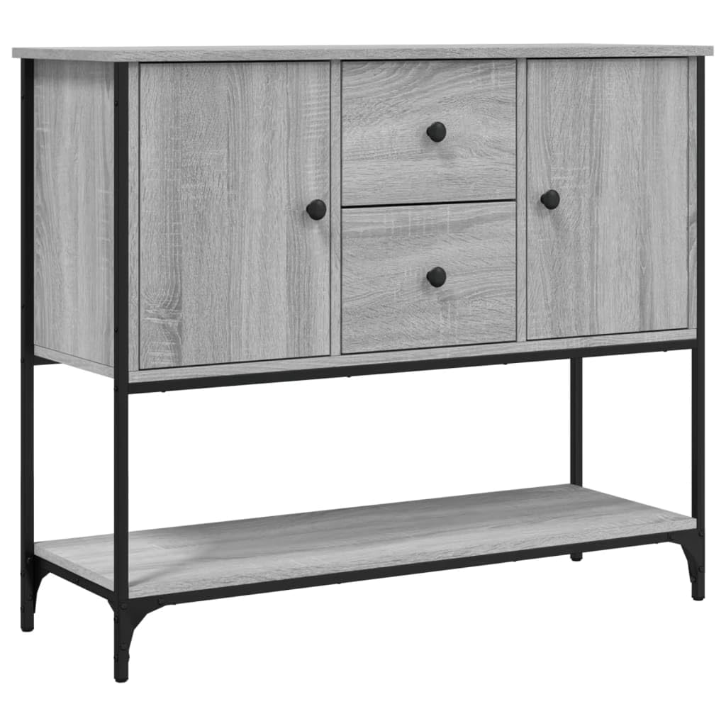 Credenza grigia Sonoma 100 x 36 x 85 cm, materiale in legno, resistente, versatile come cabinet a buffet, ideale per entryway e cocina