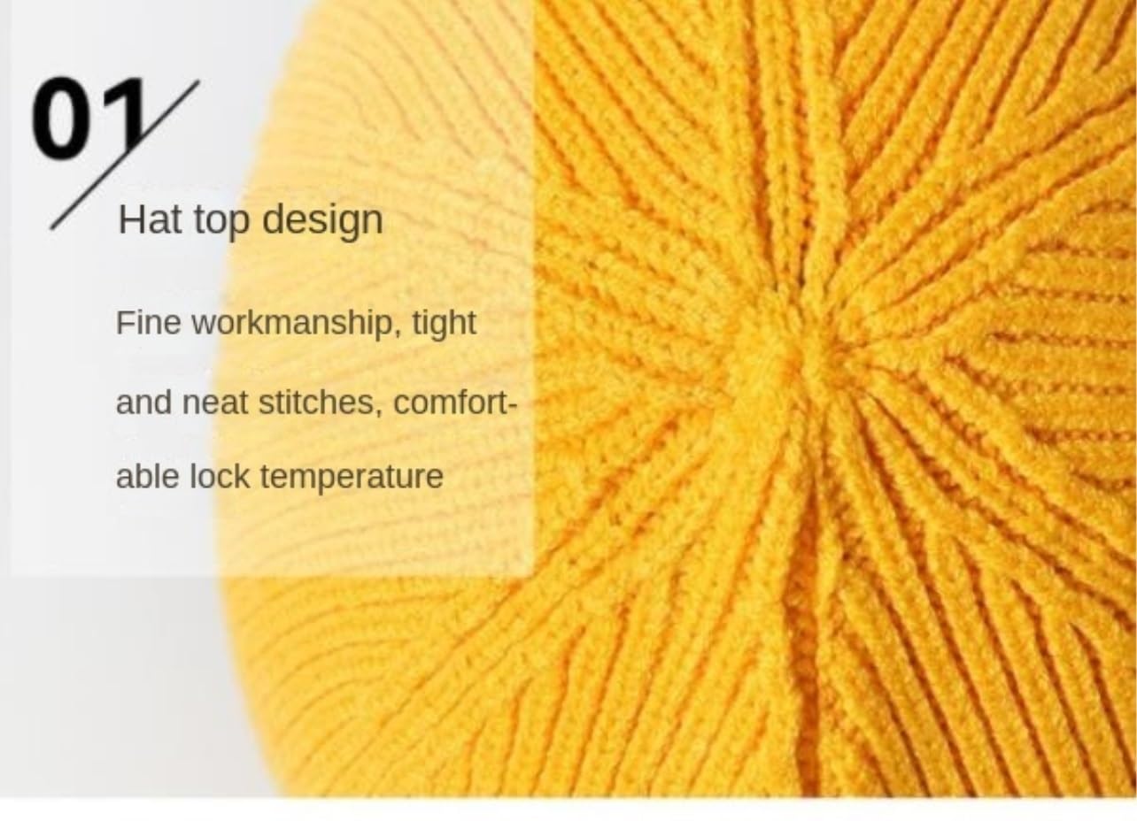 Wintermütze Für Kälte Wintermützen Für Herren Und Damen, Mit Fleece Gefüttert, Weich, Warm, Strickmütze, Skistrumpf, Bündchen Mütze Warme