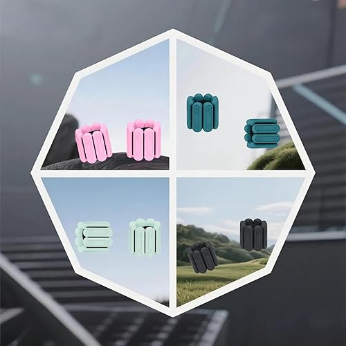 Miniatura 7 de Juego de 2 pesas para tobillo (1 libra2 libras cada una)  Pesas ajustables de alta calidad para muñeca y tobillo para mujeres y hombres, pulseras de