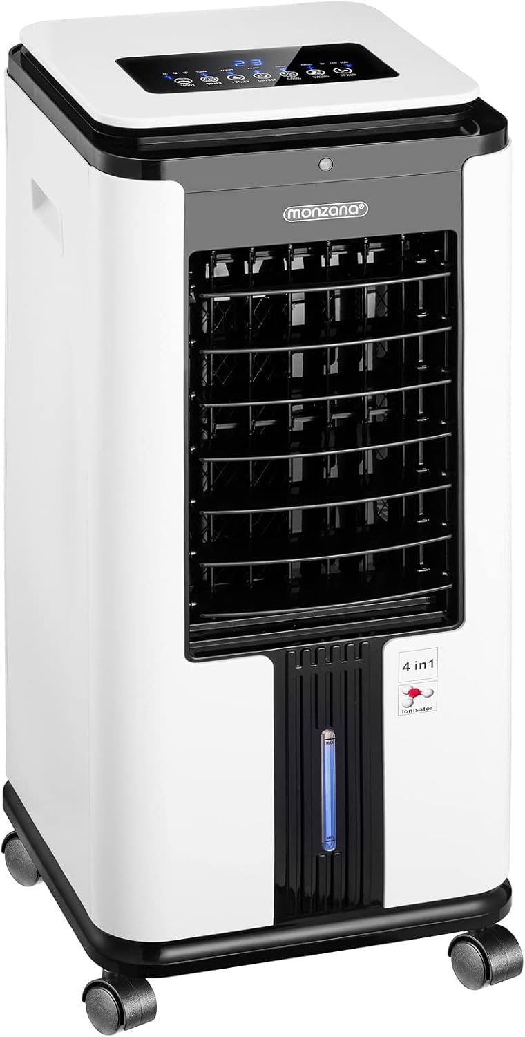 MONZANA® Enfriador de Aire 4en1 Humidificador Climatizador Ionizador Ventilador Temporizador 7L LED