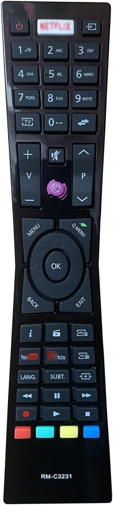 Replacement compatible for jvc rm-c3231 remote control, pre-programmed, compatible jvc remote control SMART 4K LED TV RMC3231 LT-32C670 LT-32C661 LT-24C660 LT-24C661 LT-32C660