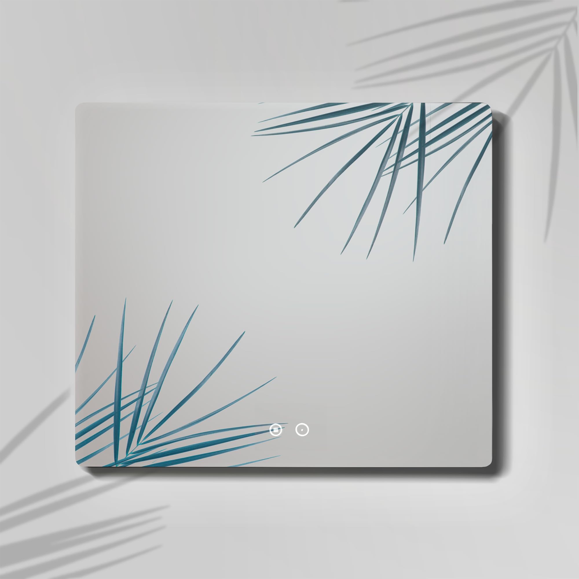 Prostokątne lustro łazienkowe LED 70x80 cm, regulowane światło, dotykowe, funkcja przeciwmgielna
