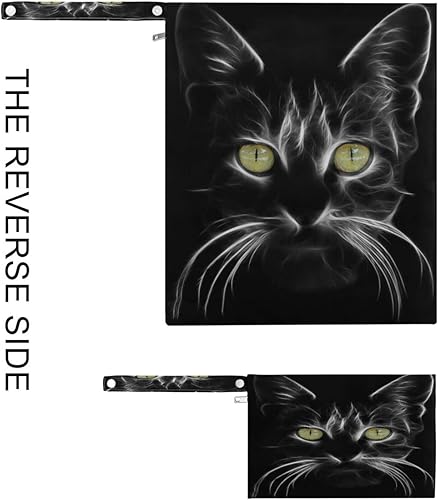 Miniatura 8 de ERKIES Black Cat Cartoon Wet and Dry Bags 2Pcs Waterproof Reusable Multifunctional Organizer with Zippered Pockets Can be Used for Beach Travel Gym