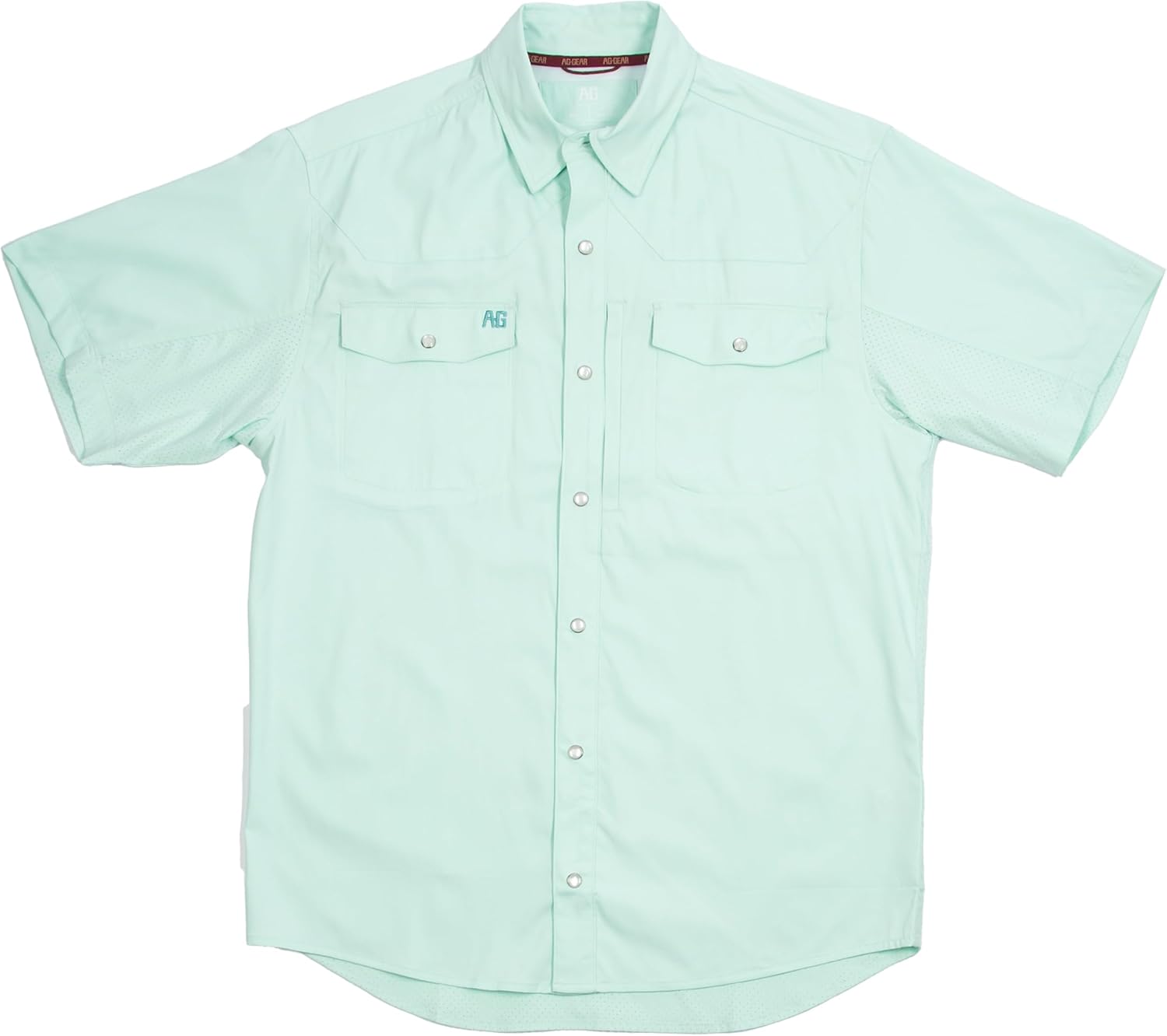 AG-GEAR Men's Short Sleeve Stockyard Pearl Snap Shirt, Breathable Button-Down Western Shirt for Men