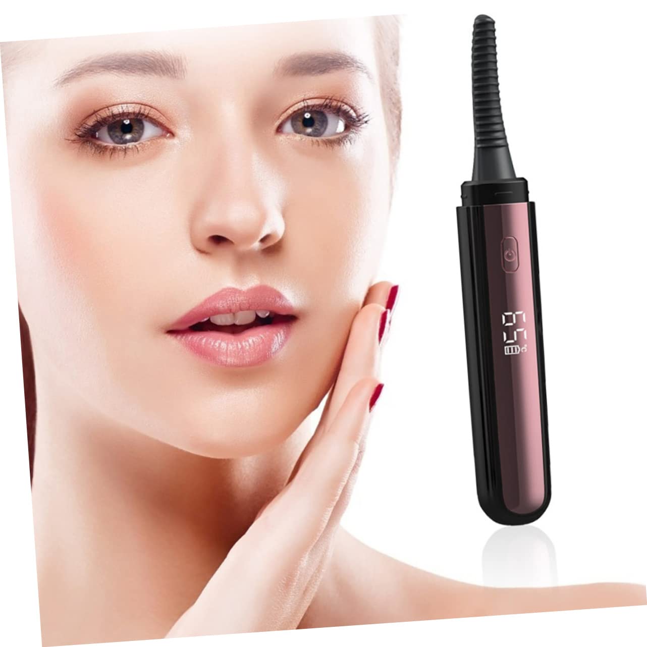 DOITOOL Rizador de Pestañas Eléctrico Calor, Recargable 360mah, Abs Negro, Ligero y Portátil para Viaje y Maquillaje