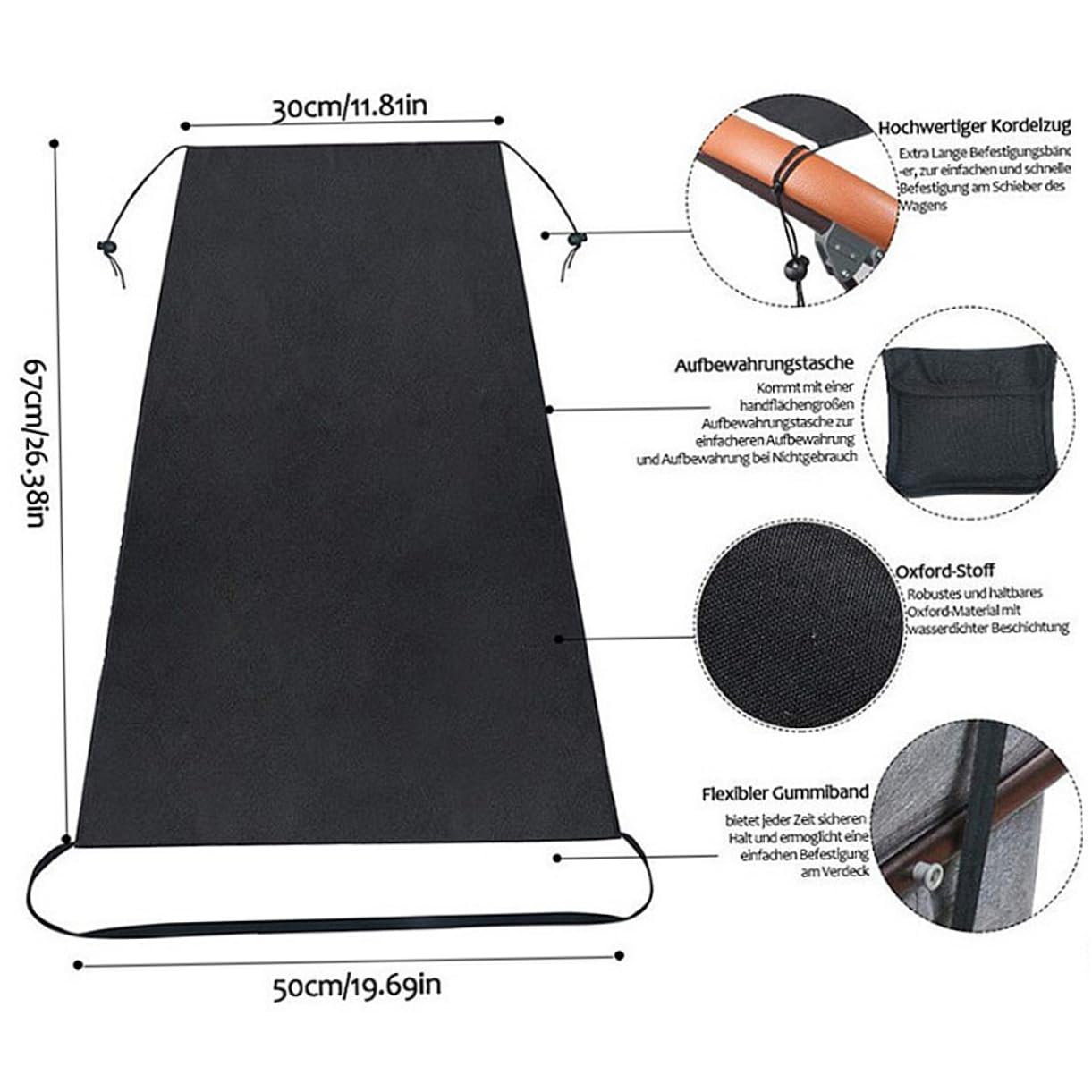 IWOWHERO Stroller Sun Protection Car Window Sunshade Stroller Cover Lightweight Breathable