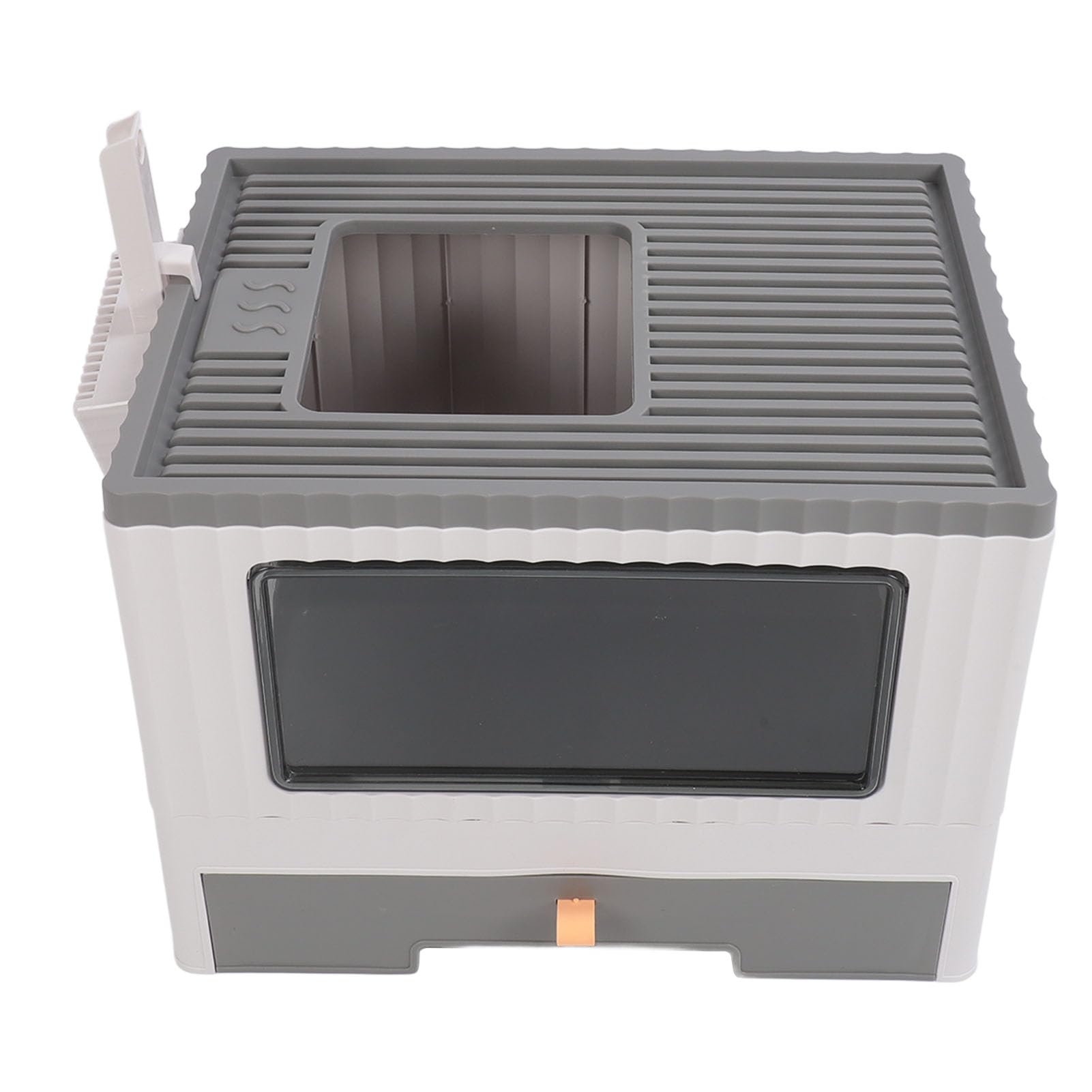 Arenero Cerrado para Gatos con Tapa, Aseo Plegable y Portátil Anti Salpicaduras para Gatos con Cajón Recogedor de Arena Entrada Frontal Puerta de Salida Superior Arenero Grande