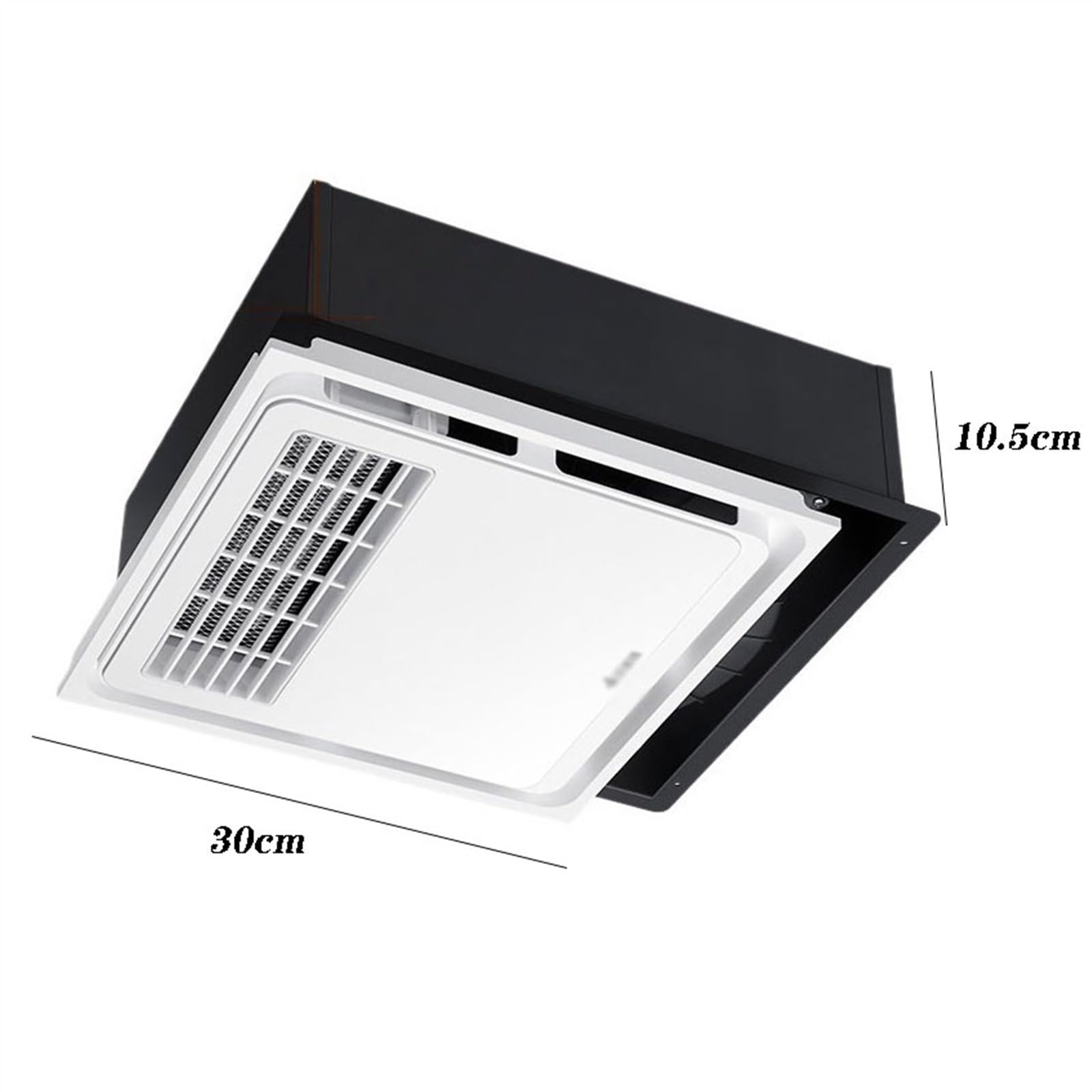 Extractor de aire Extractor de aire de techo integrado for baño, 30x30cm, calefacción de baño, ventilación, soplado de aire, calentador de aire for baño todo en uno Ventilador de suelo