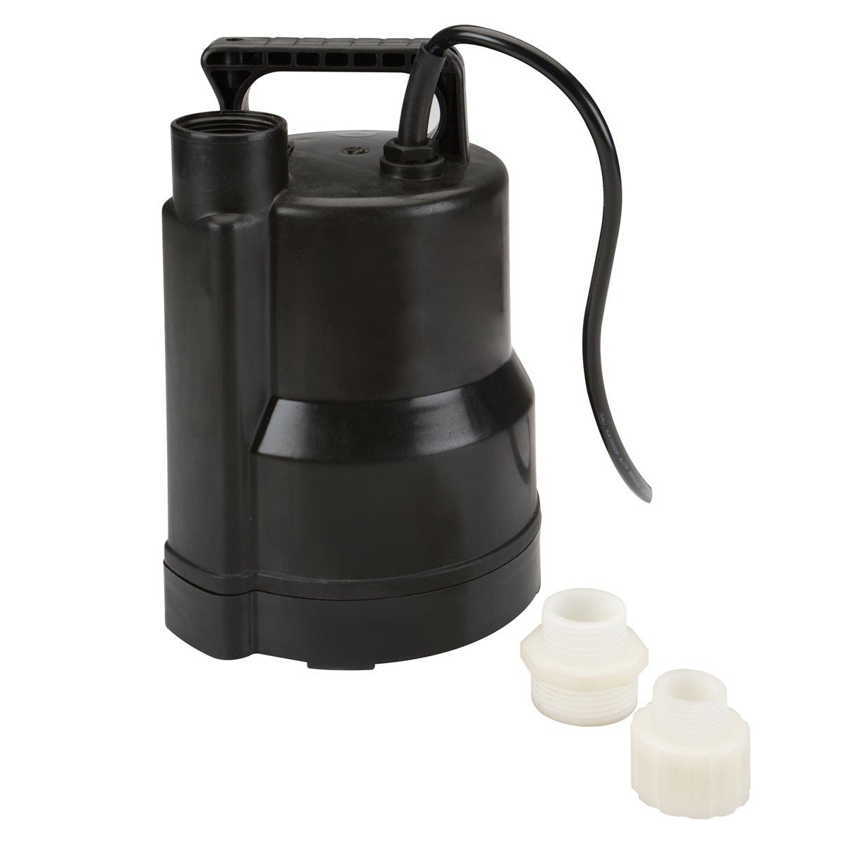 1/6 Horsepower Submersible Utility Pump 1350 GPH, 23 ft TDH for draining flooded cellars, water feature ponds and shallow pools