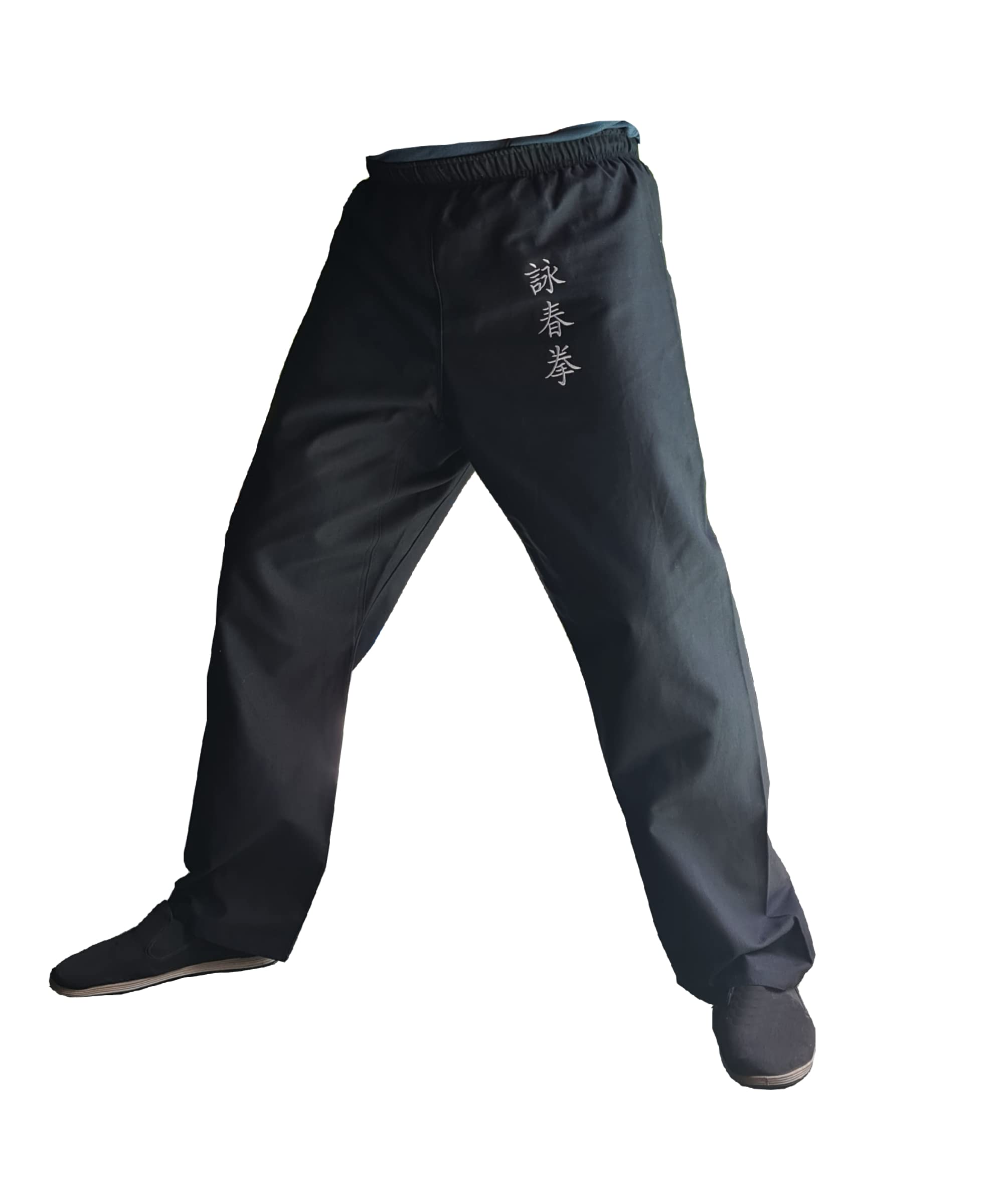TAO TA0 Pantalones de Kung Fu Pantalón Negro para Artes Marciales Kimono para Hombres y Mujeres 100% Algodón
