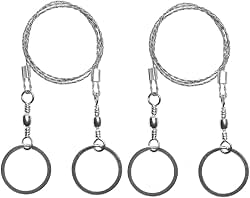 2 Pack Survival Stainless Steel Hand Pocket Wire Saw Outdoor
