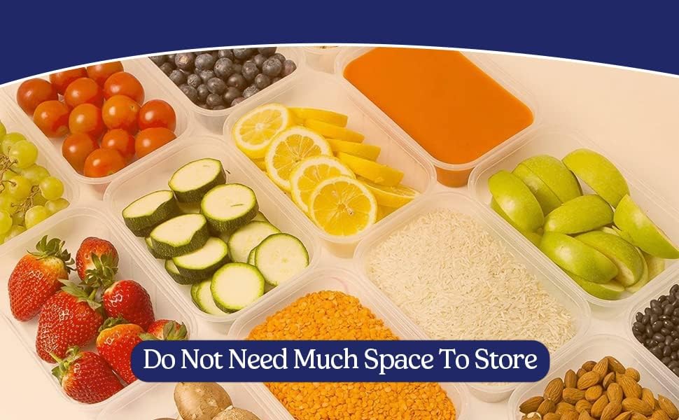 ZNWindsor, Pack of 10 - 750ml Plastic Food Containers with Lids, Takeaway Plastic Containers with lids, Ideal for Meal Prep, Freezer Storage and Microwave Use ( 750ml - 17.3x11.7x5.2 cm)