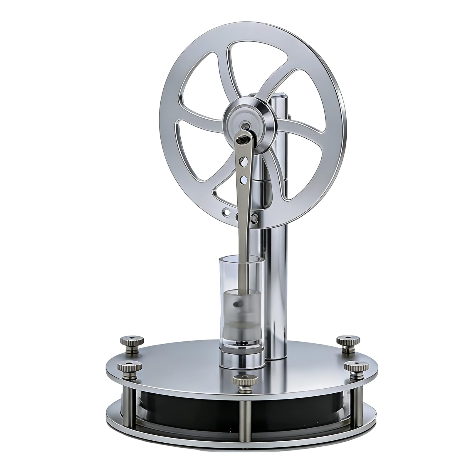 Pädagogisches Stirlingmotor-Modell, niedriger Temperaturunterschied, Thermodynamik-Demonstrator für Physiklabore, pädagogische Legierung, Stirlingmotormodell, visuelle Thermodynamik, niedrige