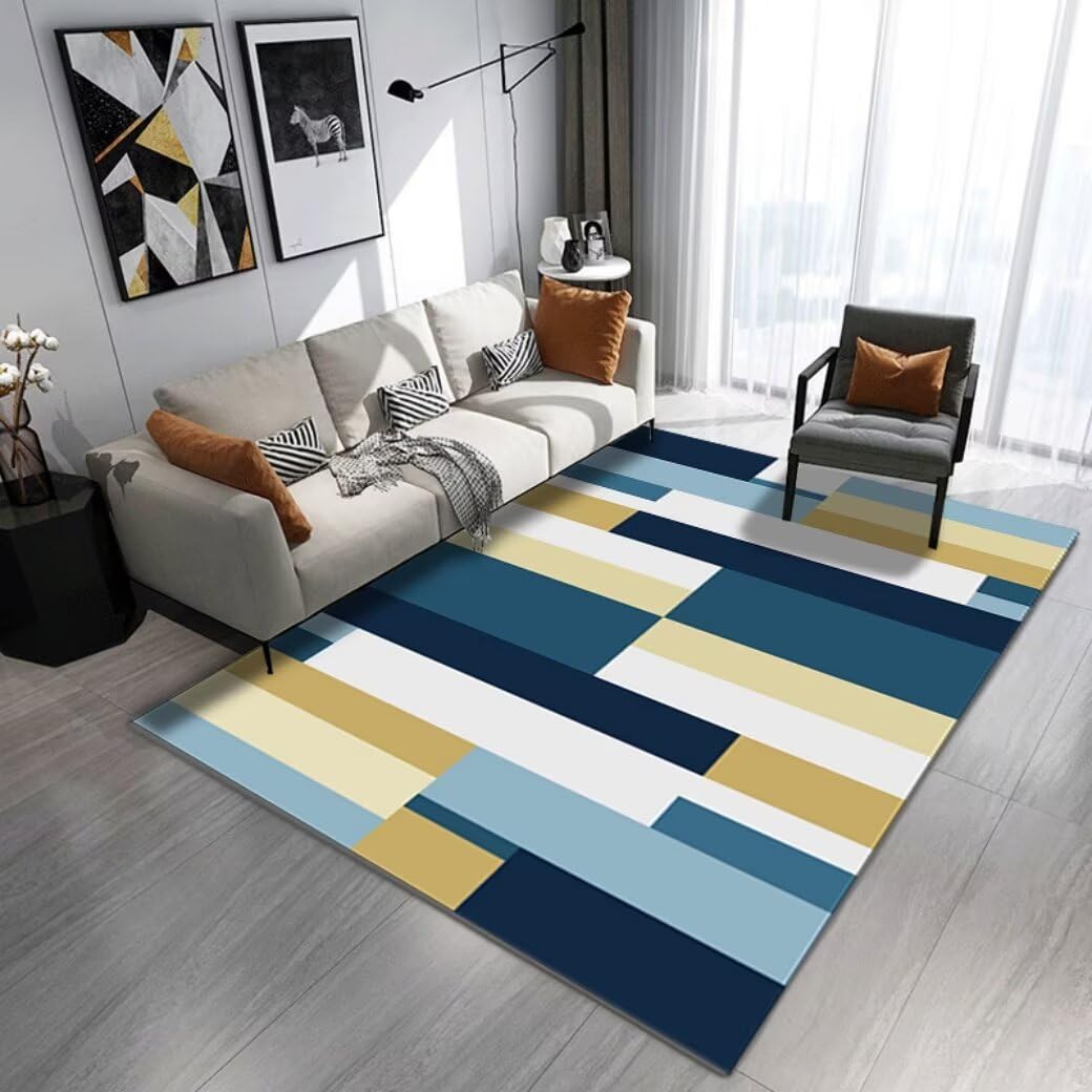 Tapis de chambre bébé moderne abstrait et lavable pour une décoration douce et sécurisée