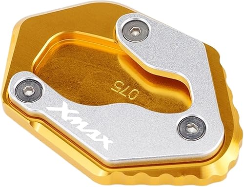 Miniatura 4 de CNC aluminio Motorcycle Side Stand Kickstand Foot Sidestand Enlarger for Yamaha Xmax 125 300 400 Techmax 300 X-MAX (Color  Black)