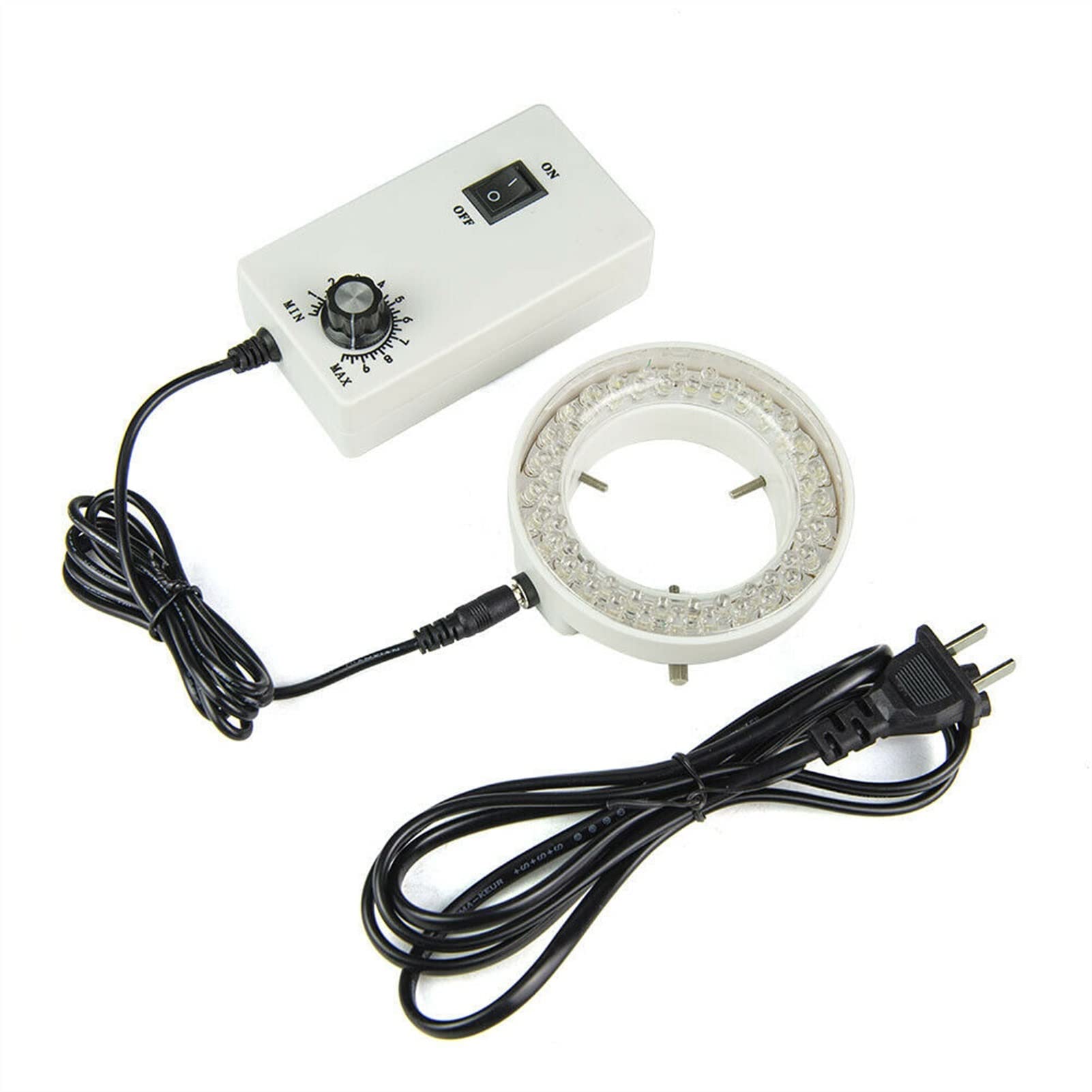 Equipo de microscopio de laboratorio Luz de anillo de microscopio estéreo: microscopio estéreo ajustable DIRIGIÓ Lámpara de anillo Illuminadores de microscopio industrial 5 6led Luz de anillo de micro