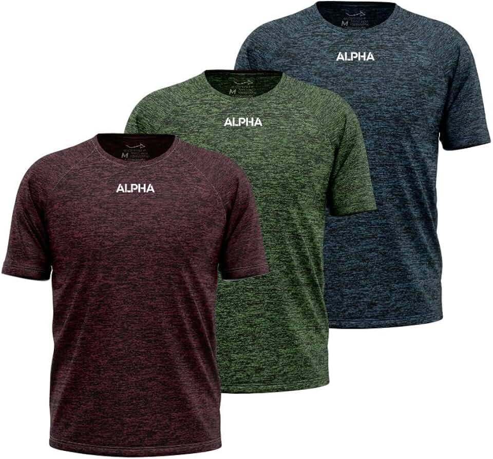 Kit 3 Camisetas Dry Essential Masculina Alpha