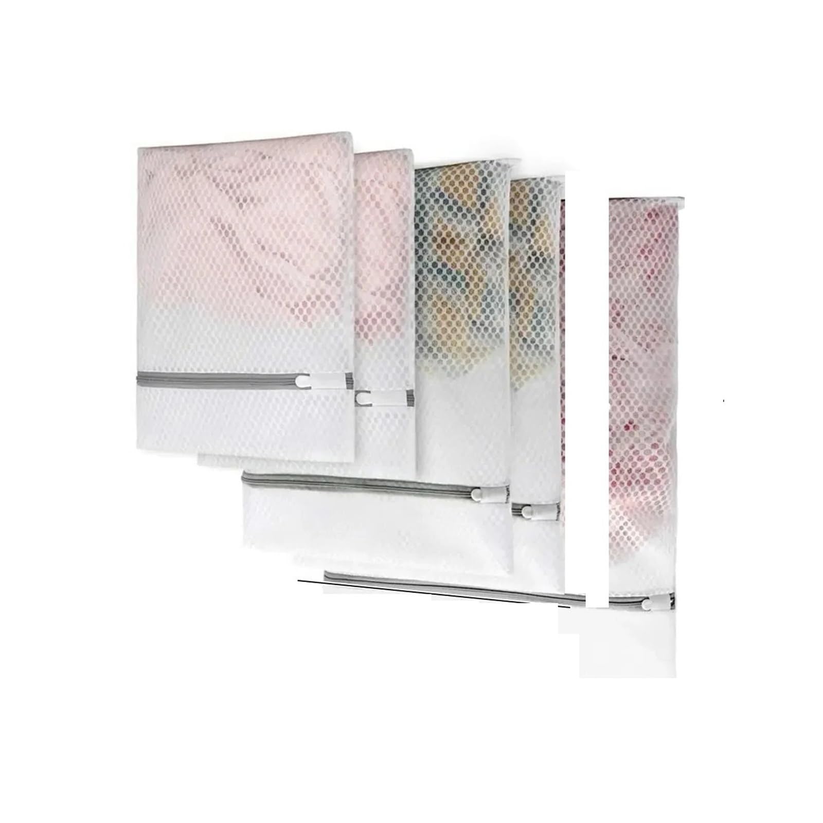 5Pcs Mesh Laundry Bags Durable Honeycomb Mesh Laundry Organizer Bags Reusable Washing Machines Bag