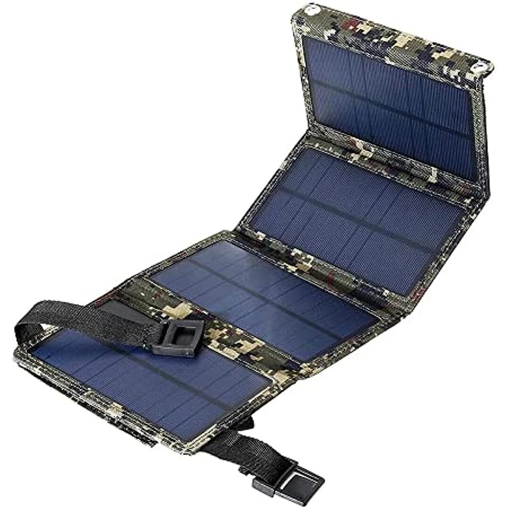 Panel de carga solar plegable Lawaia 5V20W impermeable para acampar 8