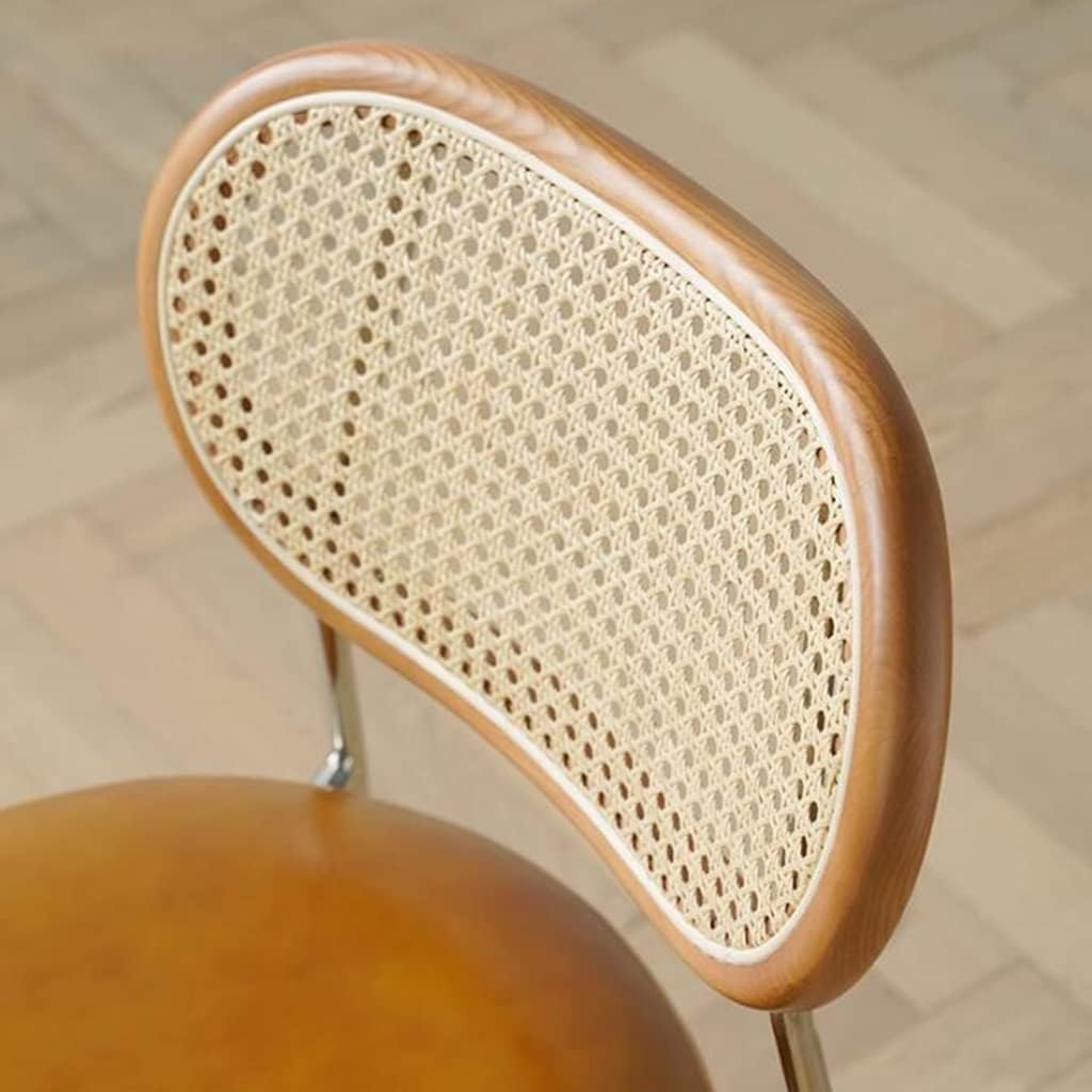 TemkIN Patio Dining Chairs, Rattan Chair, Lazy Backrest Balcony Lounge Seat, Outdoor Garden Dining Chairs, Home Casual Chair (Color : GRIS A, Size : 43 * 42.5 * 77.5cm)