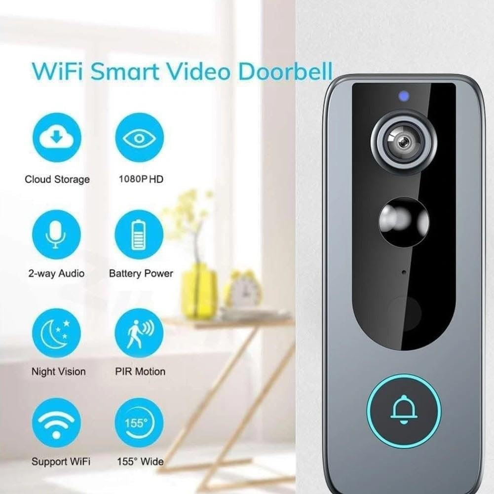 pour caméra Sonnette Wifi 2.4GHz Détection Mouvement pour facile