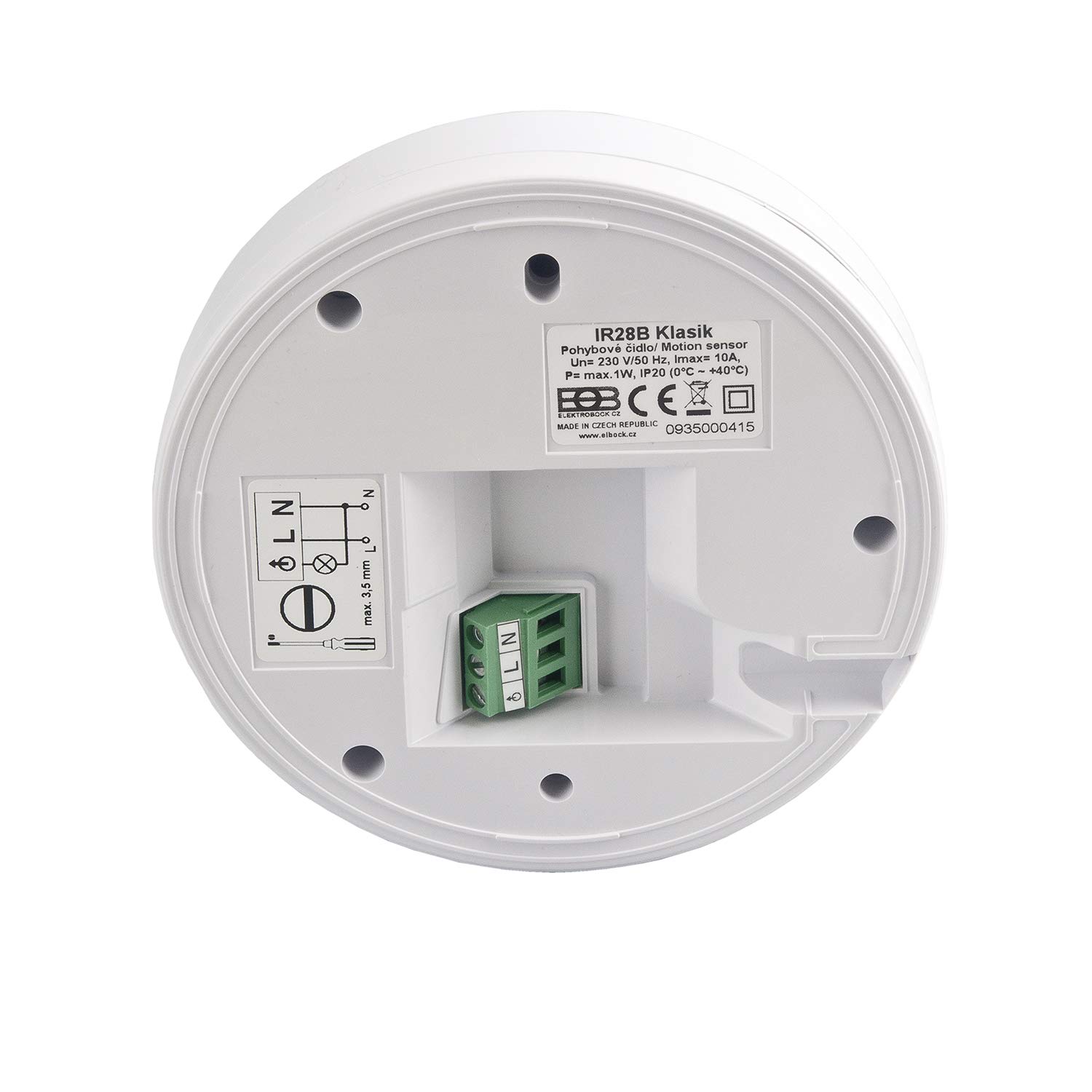 Rilevatore di movimento bianco, 360 gradi, interno IP20, montaggio a soffitto, adatto a LED
