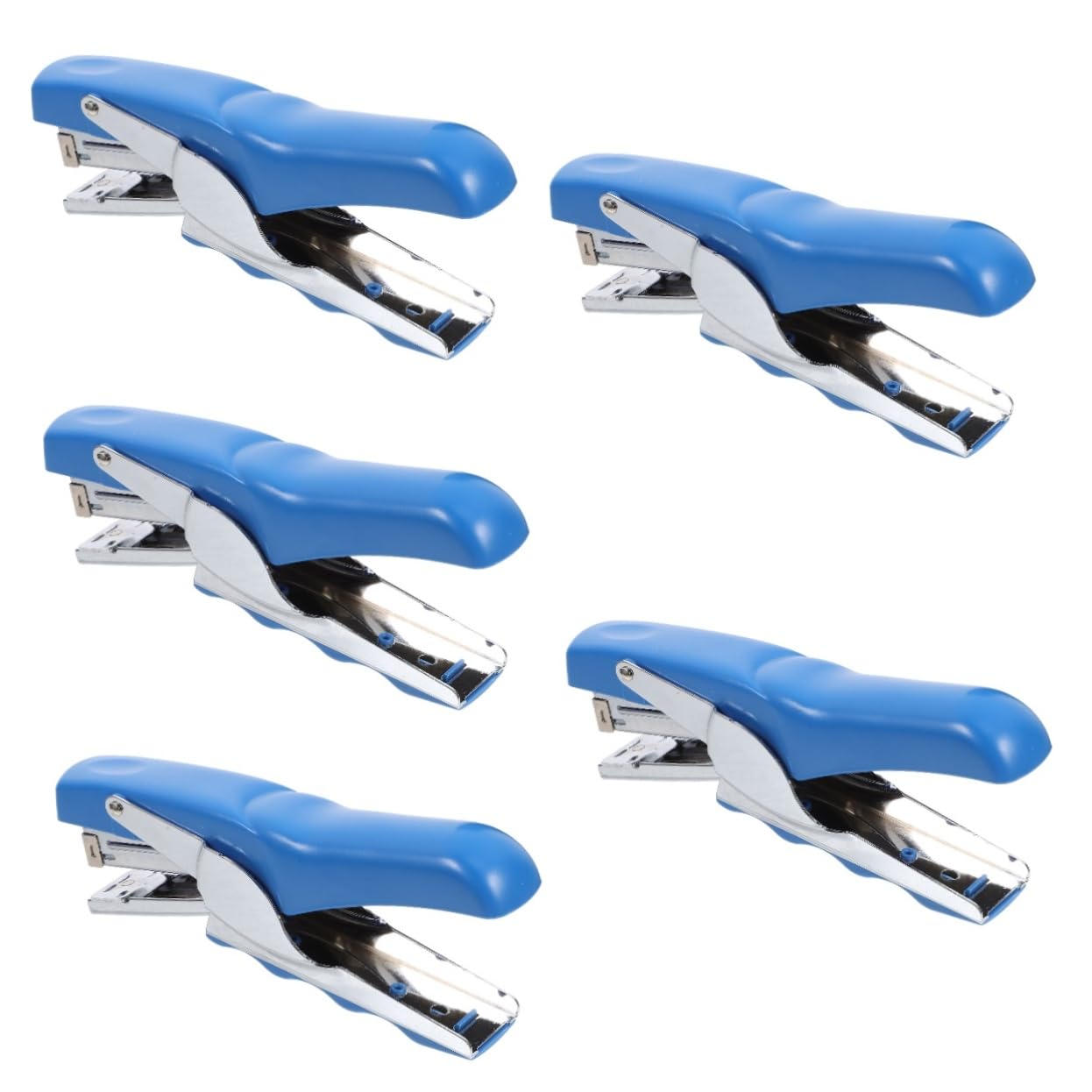 DIYEAH 5pcs Handheld Stapler Classroom Stapler Desk Stapler Mini Stapler Stand up Stapler Daily Use Files Stapling Tool Classroom Students Stapler Teacher Stapler Office Gadget Blue Abs