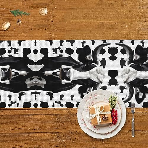 Chemin de table de Noël imprimé vache, l'idée cadeau déco originale